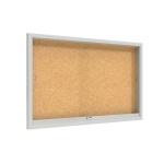 Info-Wandvitrine,  93 cm hoch, 150x8,0 cm (B/T), Rückwand: Kork, 